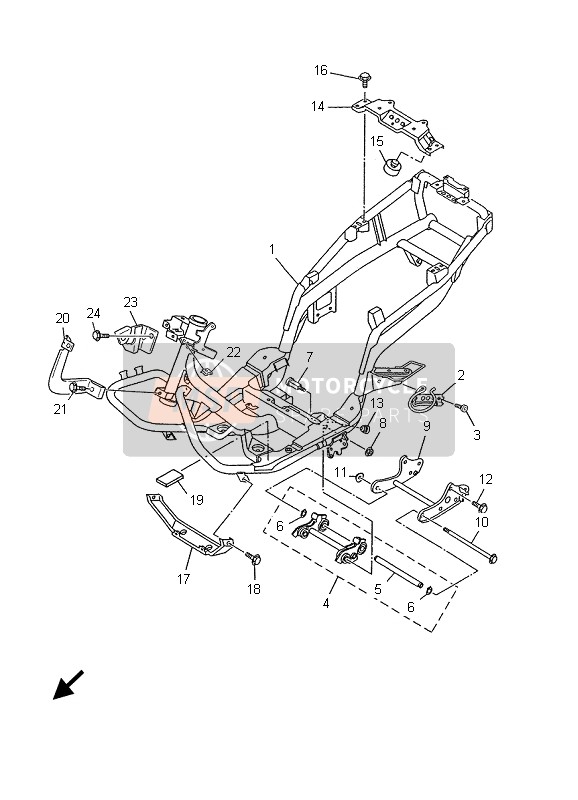 9580M0601200, Flensbout, Yamaha, 2